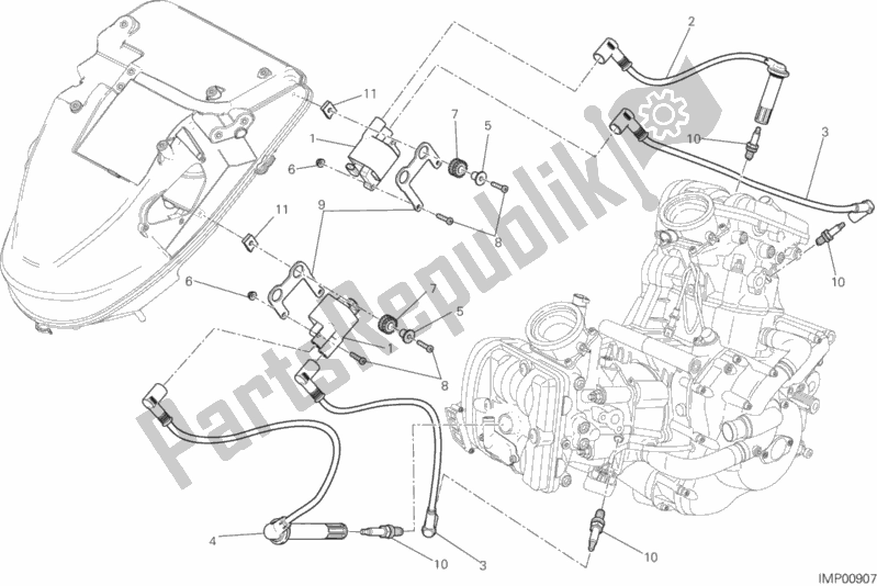 All parts for the Wiring Harness (coil) of the Ducati Diavel Carbon FL Thailand 1200 2018